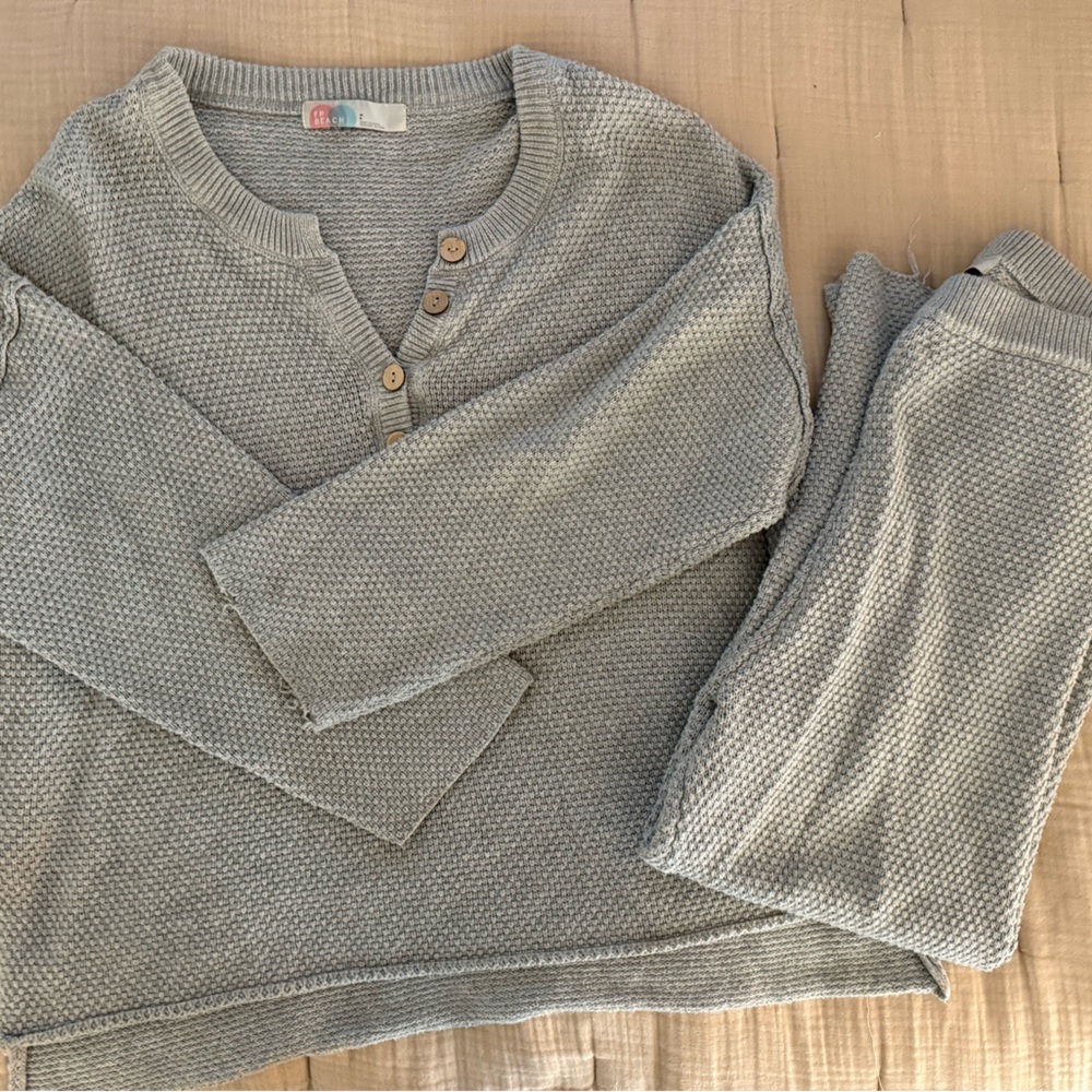 Free People Gray Crew Neck Sweater